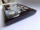 Antique Victorian Faux T/shell Mother Of Pearl & Silver Inlaid Card Case Other Antique Sterling Silver photo 1