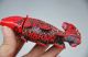 Exquisite Chinese Red Coral Hand Carved Fish Snuff Bottle Snuff Bottles photo 5