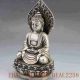 Collectible Decorated Tibet Silver Hand - Carved Buddha Statue Other Antique Chinese Statues photo 4