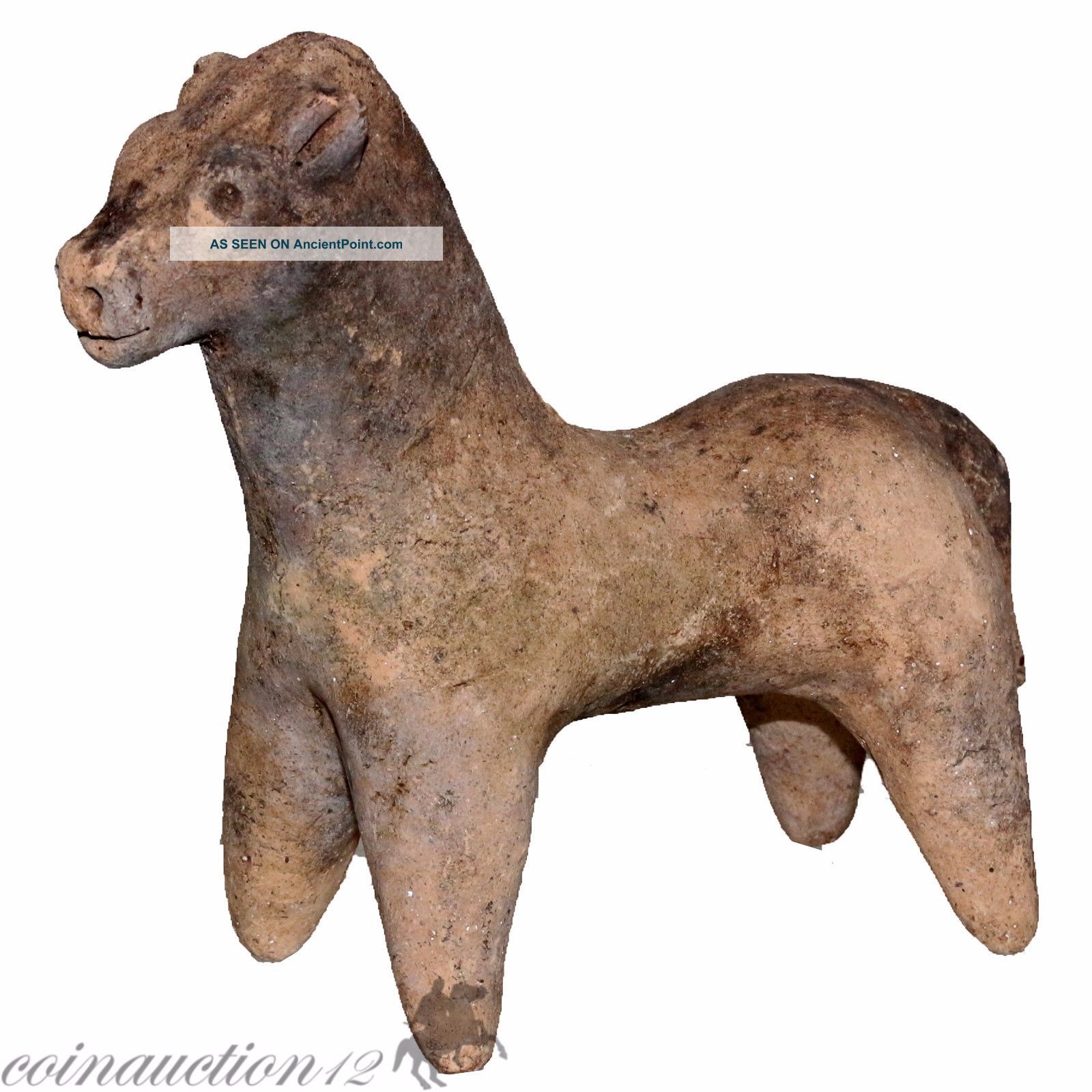 Scarce,  Large Size Roman Terracotta Horse Statue Circa 100 Ad Roman photo
