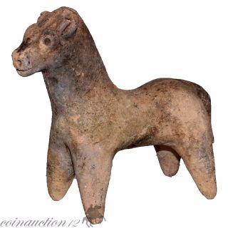 Scarce,  Large Size Roman Terracotta Horse Statue Circa 100 Ad photo