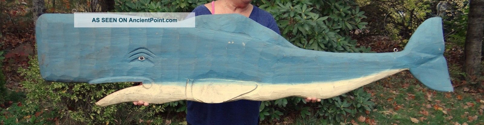 Antique Old Wooden Painted Humpback Whale Weathervane From Gloucester,  Ma 50 