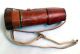 Old Brass Telescope Spyglass With Leather Carry Case Vintage Maritime Gift Telescopes photo 1