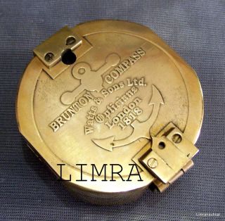 Brass Brunton Compass Science & Engineering Geological Compass Brass Compass photo