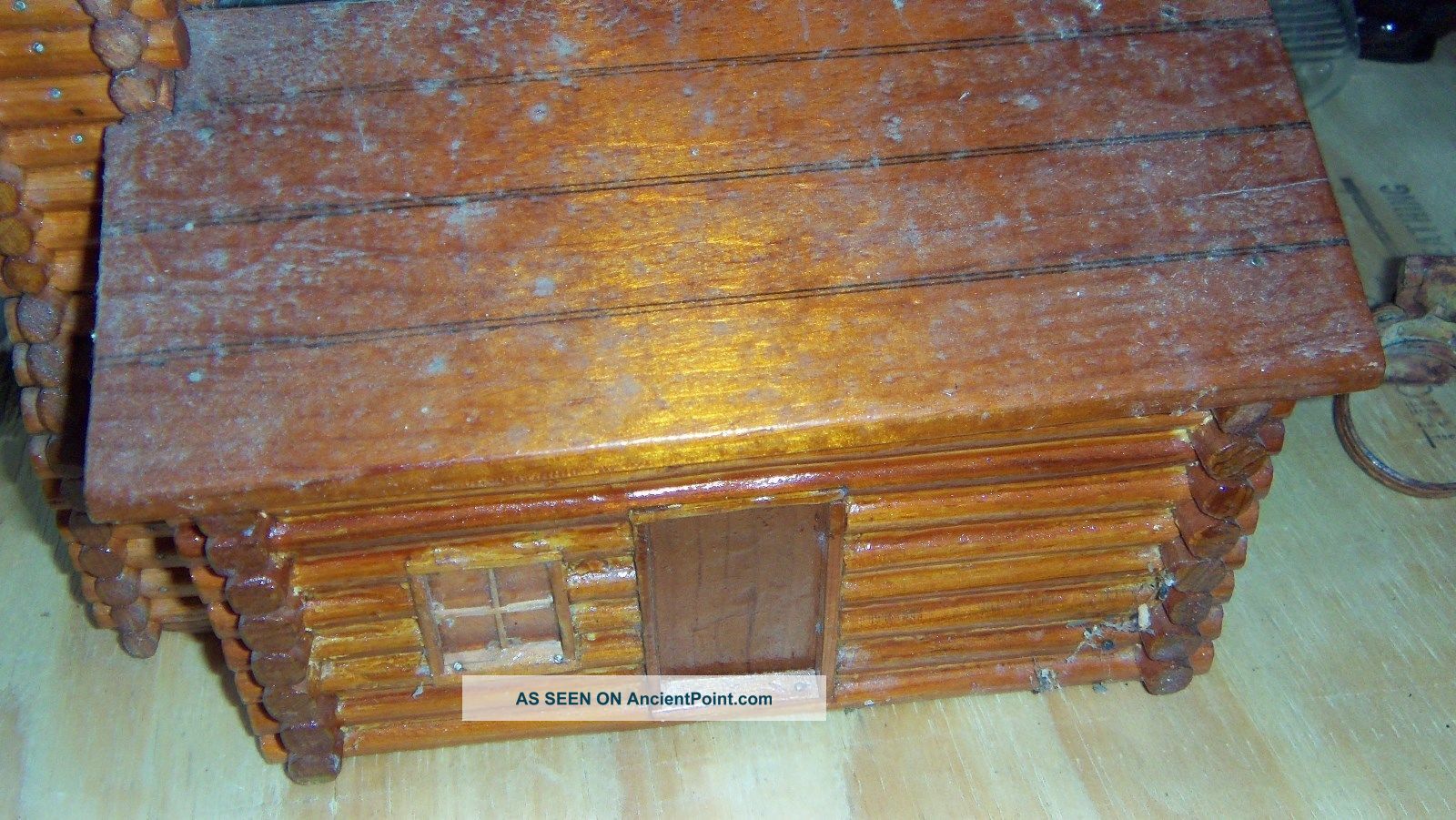 Vintage Log Cabin Model Primitives photo