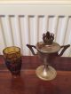 A Small Vintage Metal Trophy Oil Lamp Order Hong Kong Made 20th Century photo 5