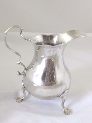 Antique Solid Silver Baluster Shaped Cream Jug Hallmarked London 1767 photo