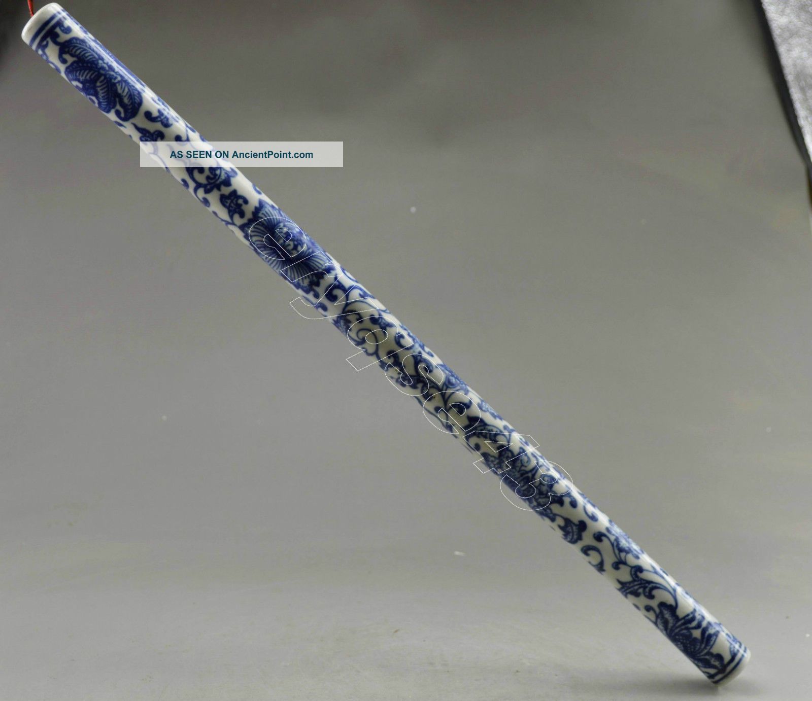 Collectible Old Handwork Blue And White Porcelain Painted Flower Usable Flute Other Chinese Antiques photo