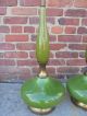 Vintage Mid Century Modern Retro Green Table Lamps Eames Era Mid-Century Modernism photo 1