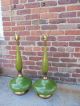Vintage Mid Century Modern Retro Green Table Lamps Eames Era Mid-Century Modernism photo 6