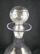 Circa 1850s Mold Blown Flint Glass Wine Decanter - Matching Hollow Stopper Decanters photo 1