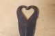 Rare 18th C England Wrought Iron Heart Shaped Fireplace Peel In Old Surface Primitives photo 3