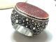 Antique Persian Islamic Sterling Silver & Carnelian Large Seal Stamp Ring (9 1/4) Islamic photo 3