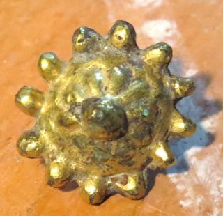 Ancient Viking Gold Gilt Button Granulated 900 - 1100ad (useable Clasp Too) Rare photo