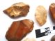 10 X Paleolithic Tools / Scrapers,  Saharan Flint Artifacts - 30 - 70,  000bc (0008) Neolithic & Paleolithic photo 1