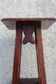Vintage Oak Pedestal Display Table Plant Church Stand With Side Display 1900-1950 photo 5