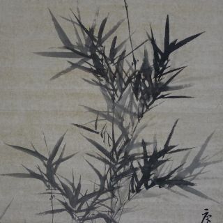Chinese Very Long Scroll Painting - Bamboo And Orchids photo