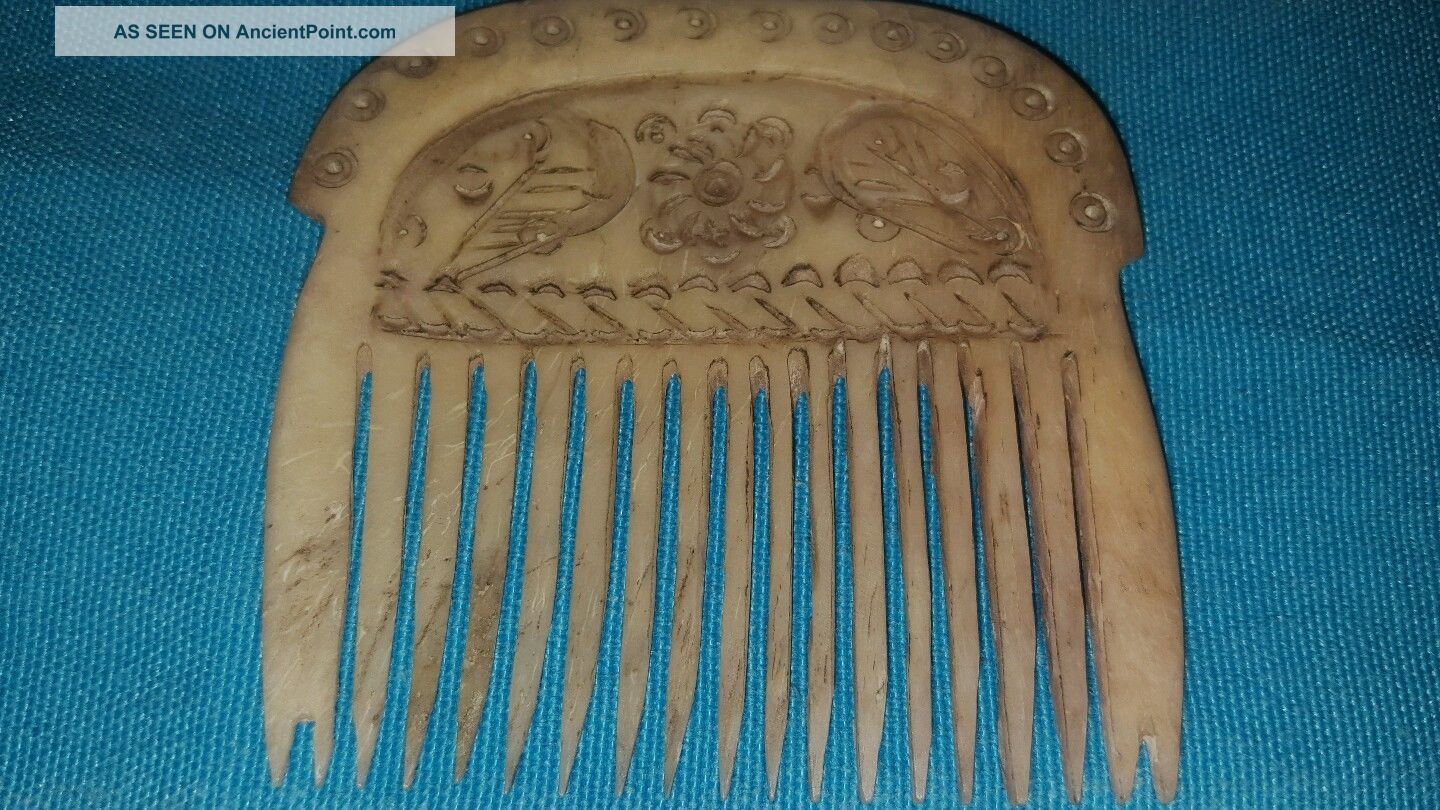 Beautifull Authentic Viking Cow Bone Comb Very Rare Roman photo