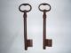 Two Antique Fifteenth Century Iron Keys From Around 1430 Excavated Near Castle Other Antiquities photo 1