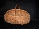 Antique Egg Basket Patina No Problems Good Med - Sm Weave Folk Primitive Primitives photo 1