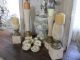 4 Fabulous Old Architectural Repurposed Church Posts Candle Holders Chippy White Columns & Posts photo 4