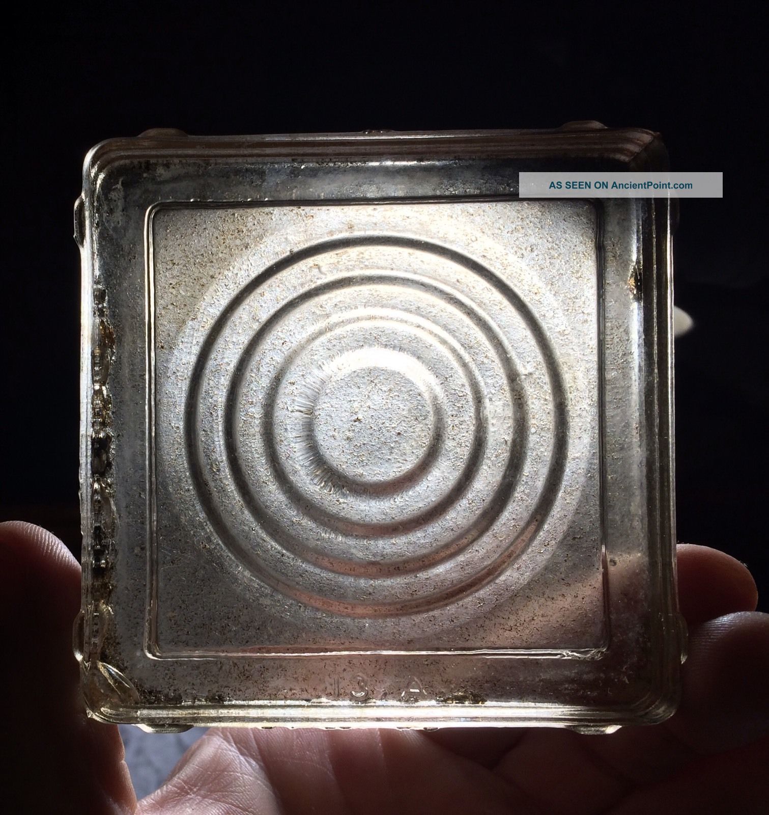 Antique Sidewalk Vault Light 13a Prism Glass Luxfer Architectural Tile 1900-1940 photo