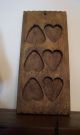 Primitive Styled Wooden Wood Heart Mold - Mustard Paint Primitives photo 2