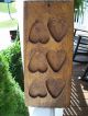 Primitive Styled Wooden Wood Heart Mold - Mustard Paint Primitives photo 4