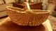 Antique Primitive Splint Oblong Buttock Egg Basket Hand Carved Handle Aafa Primitives photo 4