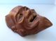 Vintage Japanese Carved Wood Noh Mask Okina Old Man Signed Circa 1960 - 70 ' S Masks photo 6