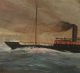 Antique 1892,  Steamer Melbourne,  Australian Steamship Co.  Portrait Oil Painting Other Maritime Antiques photo 3