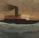 Antique 1892,  Steamer Melbourne,  Australian Steamship Co.  Portrait Oil Painting Other Maritime Antiques photo 4