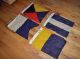 1950s Sterling Yachting Wool Signal Flags Letters A,  J,  K,  Z And Beauties Other Maritime Antiques photo 1
