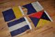 1950s Sterling Yachting Wool Signal Flags Letters A,  J,  K,  Z And Beauties Other Maritime Antiques photo 2