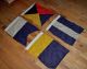 1950s Sterling Yachting Wool Signal Flags Letters A,  J,  K,  Z And Beauties Other Maritime Antiques photo 5