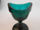 Early 20th C W.  T.  & Co.  Bottle Green Glass Pedestal Eye Wash Bath/cup K Other Medical Antiques photo 2