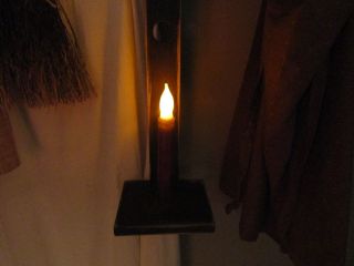 Primitive Shaker Style Adjustable Shelf/sconce With Tin Candle Cup photo