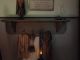 Primitive Shaker Style Adjustable Shelf/sconce With Tin Candle Cup Primitives photo 2
