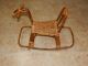 Mid Century Rattan Wicker Scandinavian Child ' S Rocking Horse Franco Albini Mid-Century Modernism photo 2