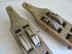 Antique Primitive Oak Wood 2 Pair Loom Parts Pulleys Lithuania Europe Dated 1901 Primitives photo 2
