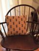 Large Black And Mustard Reversible Woven Pineapple Pillow Primitives photo 2