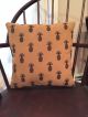 Large Black And Mustard Reversible Woven Pineapple Pillow Primitives photo 3