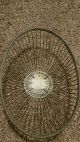 Antique Wrought Iron Hand Forged Woven Cage Style Wire Bowl Primitives photo 2