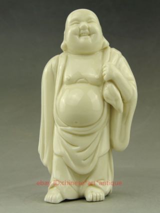Chinese Buddhism Porcelain Seat Eighteen Arhats Shaveling Monk Buddha photo