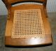 Pair Vintage Oak Caned Seat Chairs Post-1950 photo 2