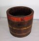 Antique Teak Polychrome Mortar / Grain Container/ Turned C.  1900 - 1940 India Large Other Antique Woodenware photo 3