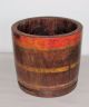 Antique Teak Polychrome Mortar / Grain Container/ Turned C.  1900 - 1940 India Large Other Antique Woodenware photo 8