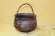 Rare 17th - 18th C Pilgrim Era Cast Iron Hanging Footed Pot In Primitives photo 2