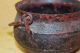 Rare 17th - 18th C Pilgrim Era Cast Iron Hanging Footed Pot In Primitives photo 3