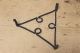 A Rare 18th C Wrought Iron Fireplace Footed Trivet Rare Three Circle Design Primitives photo 9